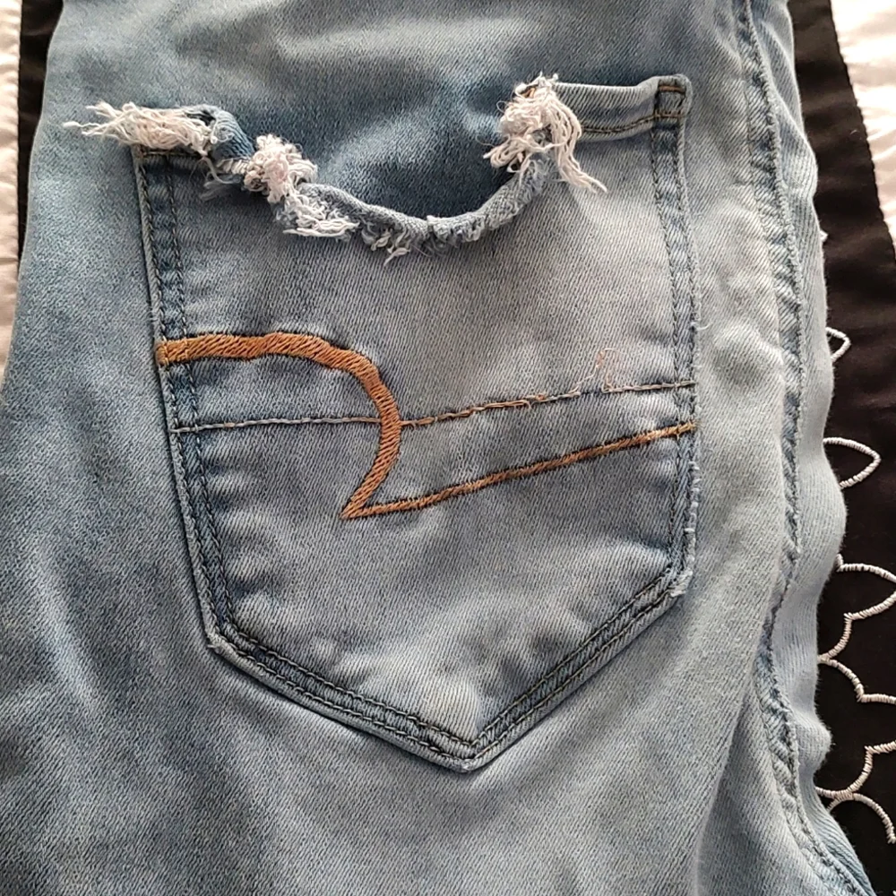 ๐ EUC American Eagle Ladie's Next Level Stretch Curvy Highest Rise Jeggings, 4R - Picture 2 of 14
